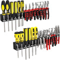 Screw Driver Holder Wall Mount,Screwdriver Organizer, Metal Plier Organizer Wall Mount, Screwdriver Garage Tool Storage Rack for Garage Workshop Workbench Edge Tool Chest Cart, 2 PCS