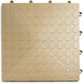 GarageDeck Coin Pattern, Durable Interlocking Modular Garage Flooring Tile (12 Pack), Beige