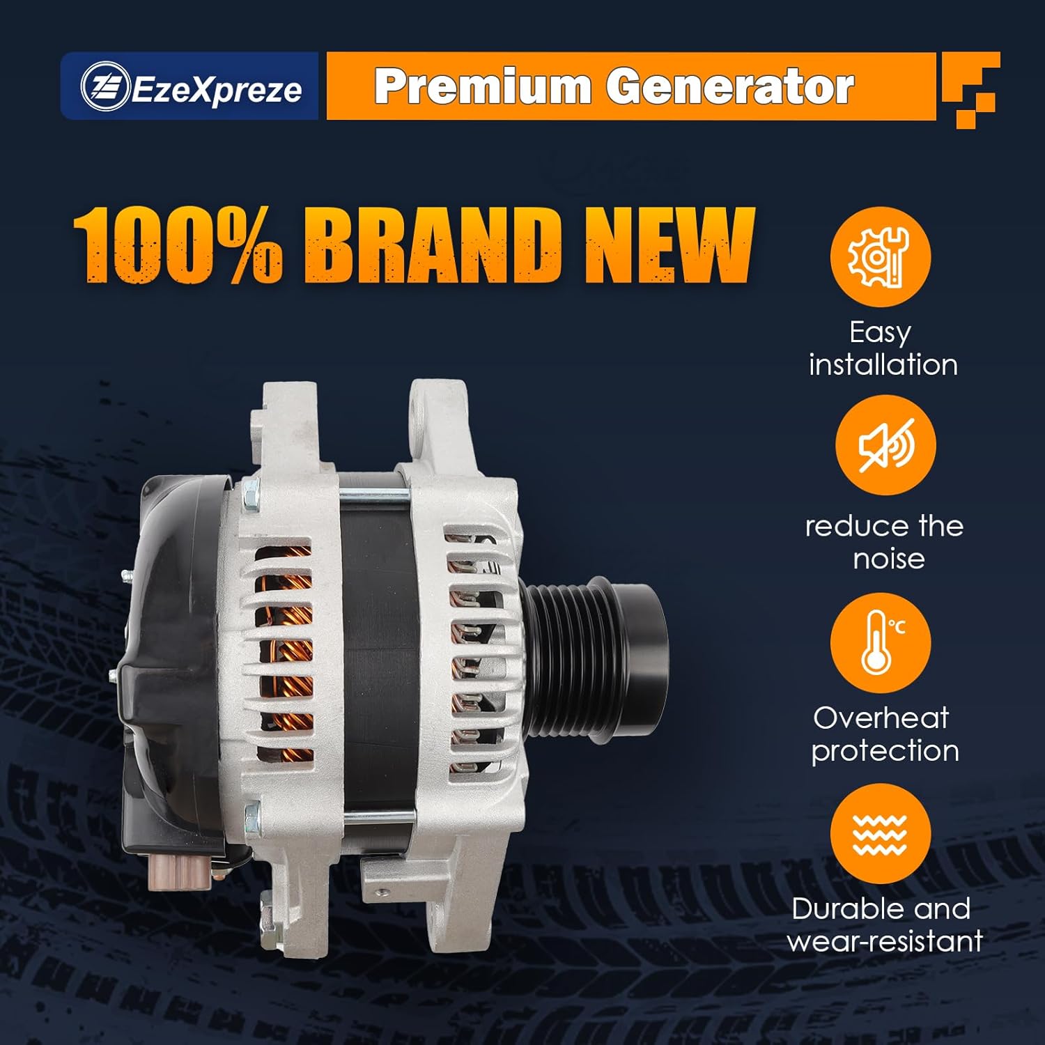 Ezexpreze 11196 Alternator Compatible with Lexus GS300 V6 3.0L 2006,Lexus GS350 V6 3.5L 2007-2011,Lexus IS250 V6 2.5L 2006-2011,OE#7060-31060 104210-2050