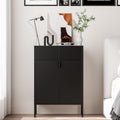 2 Mesh Door Metal Storage Cabinet with Adjustable Shelves, Multipurpose Black Storage Cabinet, 3-Tier Office Cabinet,Metal Storage Cabinet for Office Home,Hallway(Black, 47''H)