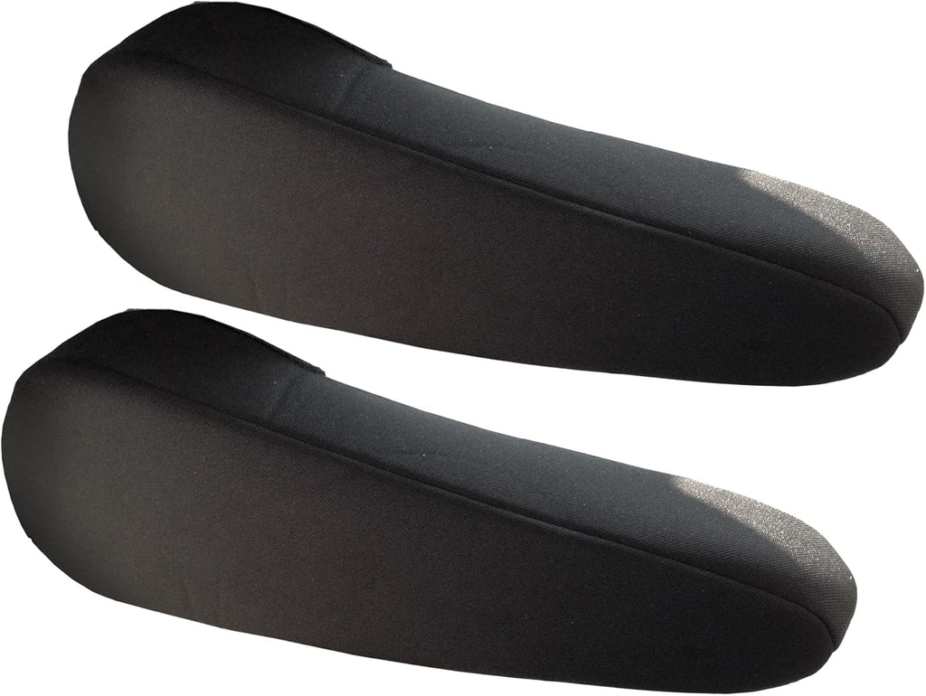 TLH Flat Cloth Fabric Armrest Covers One Pair, Black Color