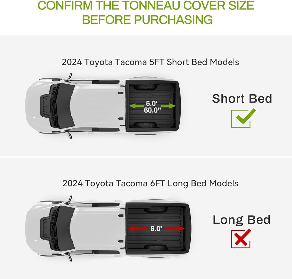 AUTOSAVER88 Floor Mats Fit for 2025 Toyota Tacoma Double Cab, All Weather TPE Floor Liners Custom Fit for 2024 Tacoma Automatic Transmission Non Hybrid, Front&Rear 2 Row Car Mats Accessories, Black