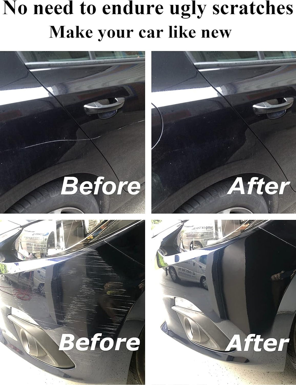 SYOAUTO Pearl Black Touch Up Paint for Cars Auto Touch up Paint Scratch Repair Pen Brush and Tip 2 in 1 Pearl Black
