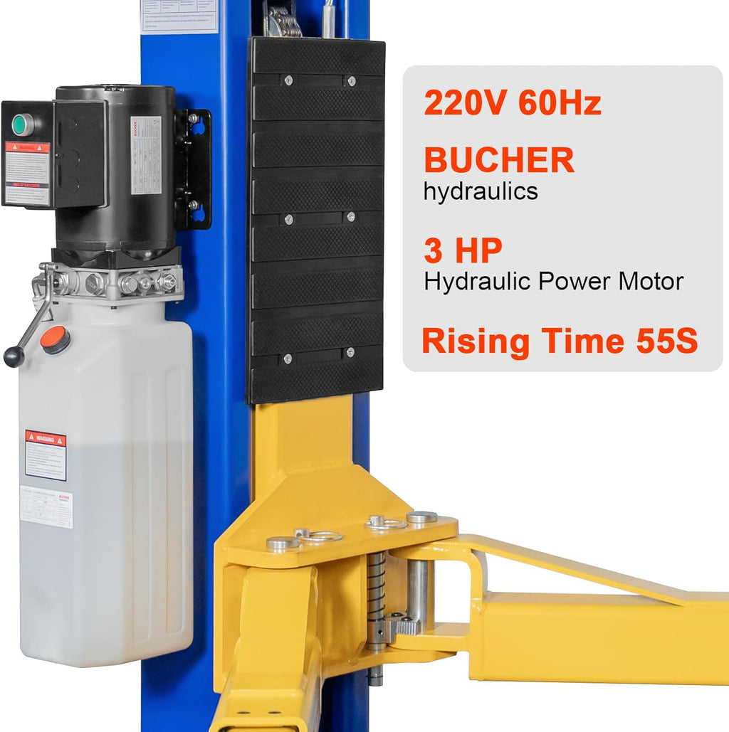 WEIZE 11000lbs Two Post Lift Auto Lift 2-Post Lift Car Lift Auto Lift 2 Post Lift Truck Clear Floor Hoist