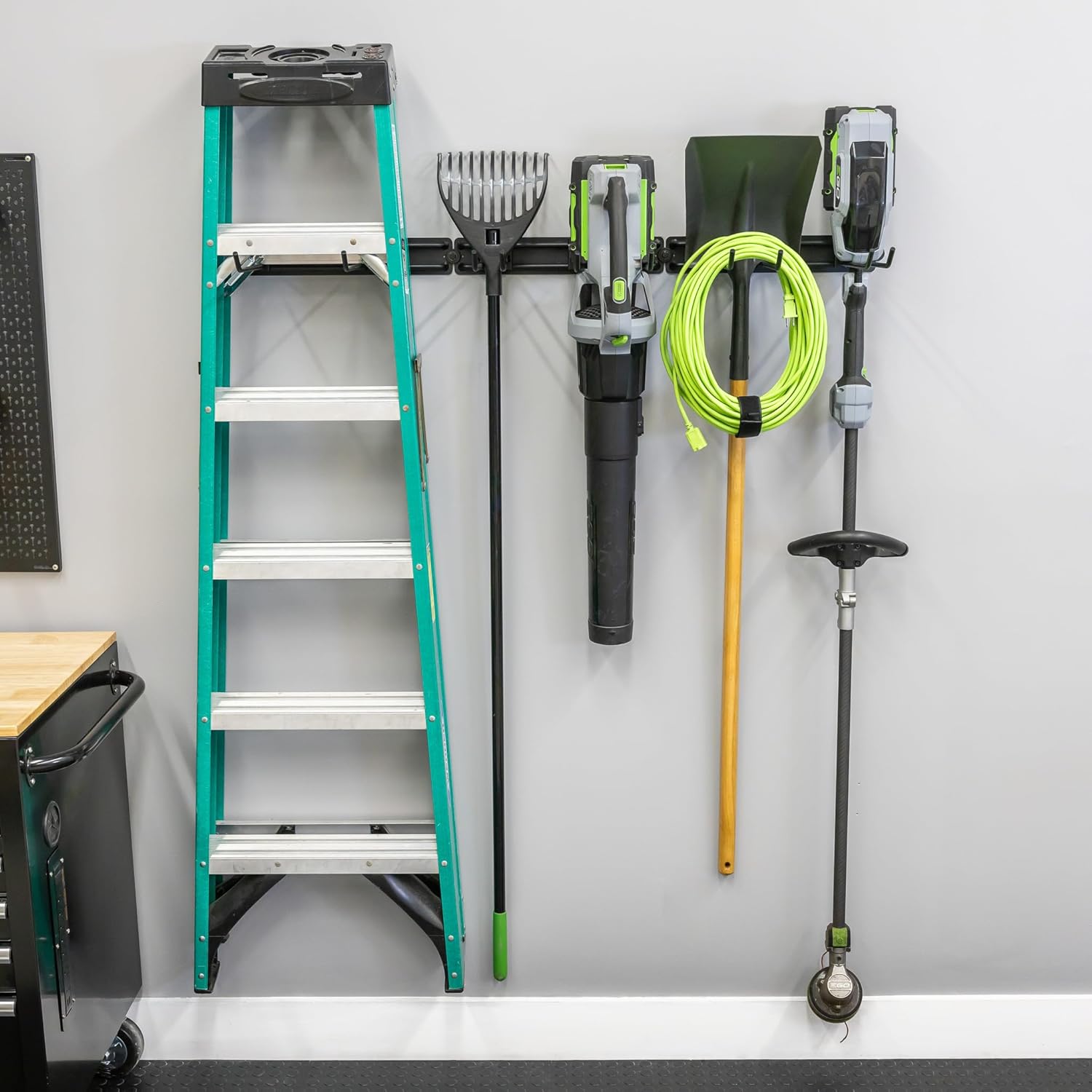 StoreYourBoard 48'' Modular Garage Tool Organizer Wall Mount – Adjustable Garden Tool Rack for Garage Organization and Storage, Heavy-Duty Steel Wall Tool Organizer, Holds 450 lbs