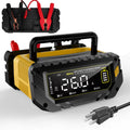 Battery Charger 0-26A 6V/12V/24V Lithium LiFePO4 Lead Acid, Fully Automatic Car Battery Maintainer, Smart Trickle Charger, Automotive w/Pulse Repair for AGM, STD, Gel, Deep Cycle Batteries ﻿