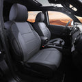 Car Seat Covers Full Set for Toyota Tacoma Double & Crew Cab 2023 2022 2021 2020 2019 2018 2017 2016 Tacoma Interior Accessories Premium Faux Leather Breathable Waterproof (Black+Gray)