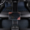 Custom Car Floor Mat Compatible with BMW Mercedes-Benz Toyota Cadillac Lexus Honda Infiniti Nissan Hyundai Kia Audi All Models Cars Sedans SUVs Automotive Mats (Black Blue)