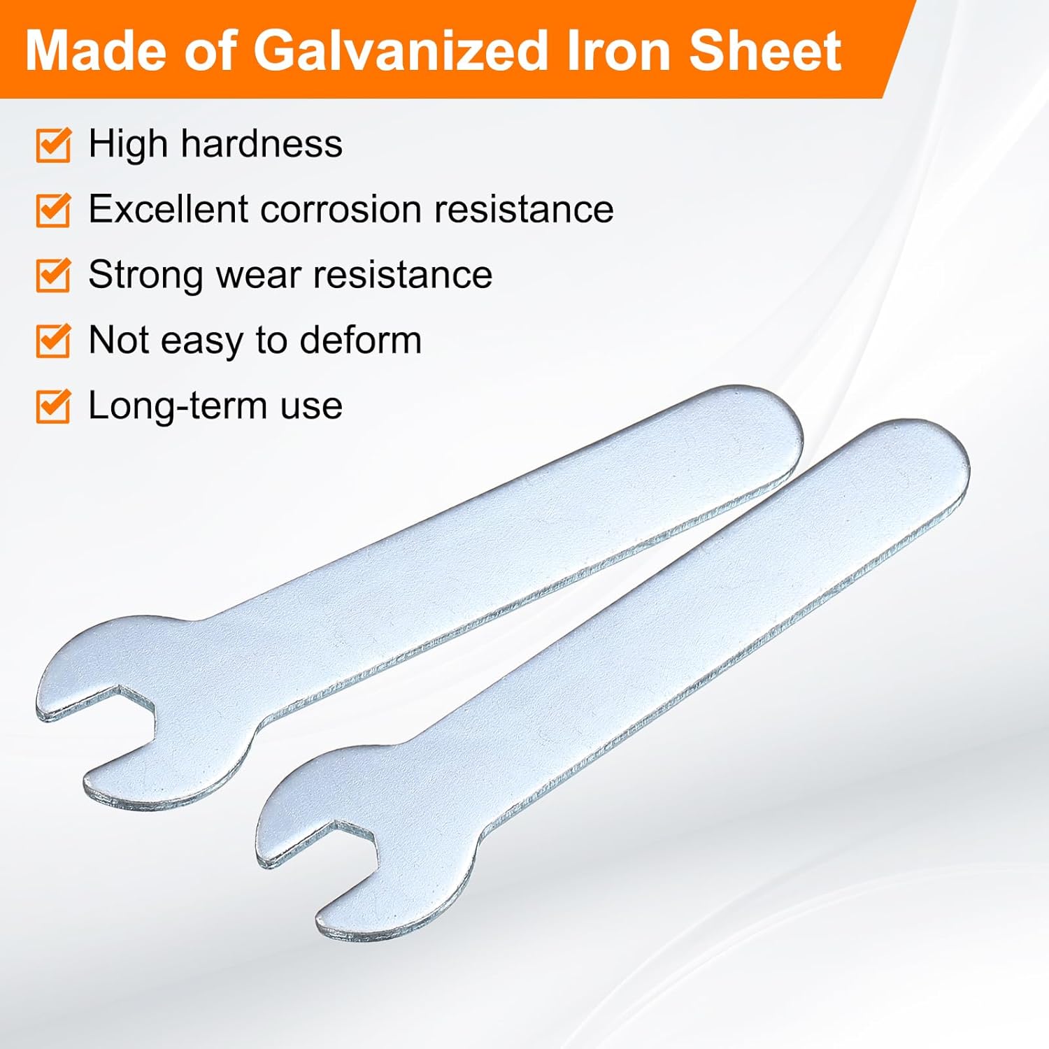 HARFINGTON 10pcs Small Wrench Open End Wrench 5.5x66x1.5mm Metric U-Shaped Single Open Ended Spanner Super Thin Small Flat Head Galvanizing Wrench for Automotive Repair Furniture Assembly