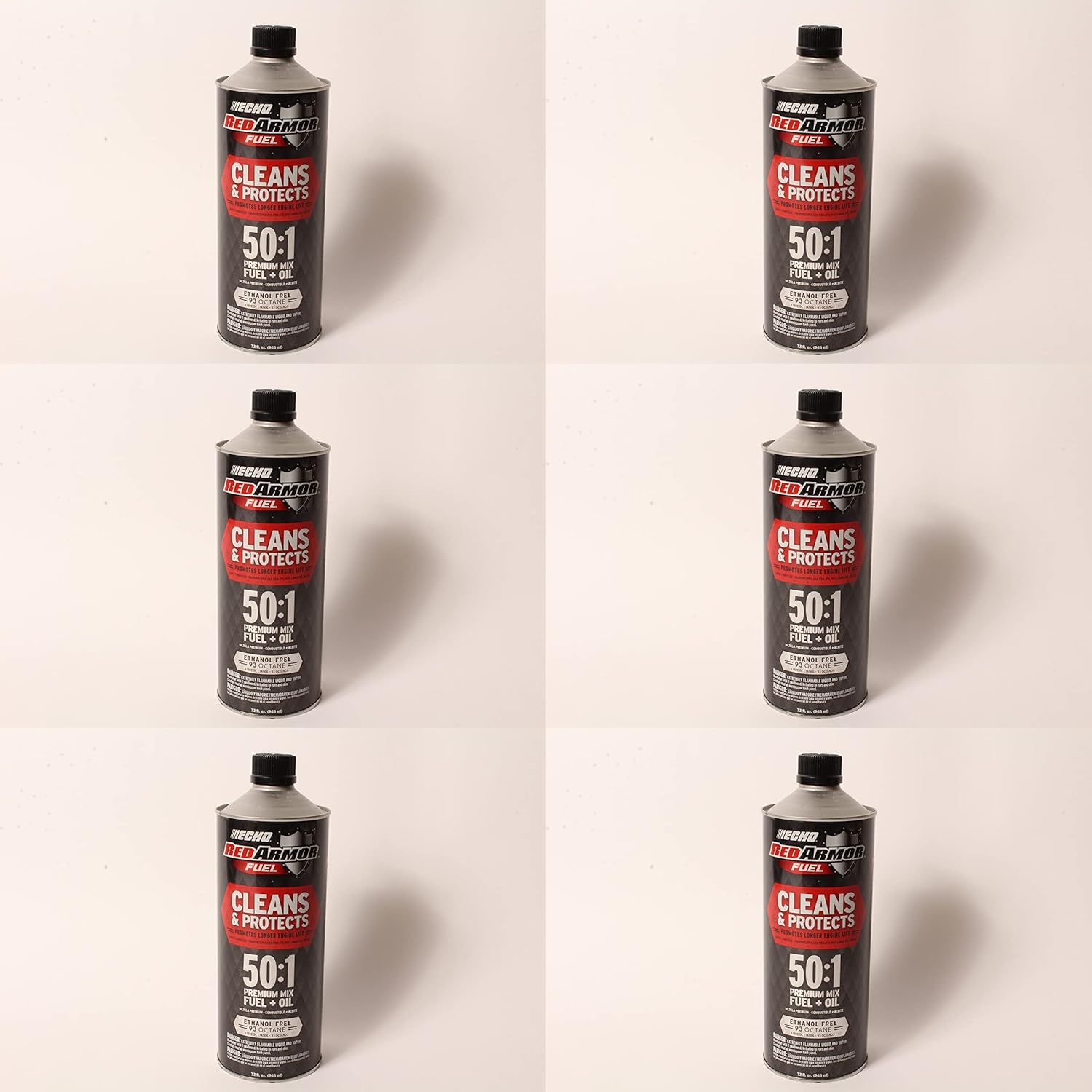7450001 Echo Red Armor 32 oz. 50:1 Pre-Mixed Ethanol Free Fuel 6 Pack