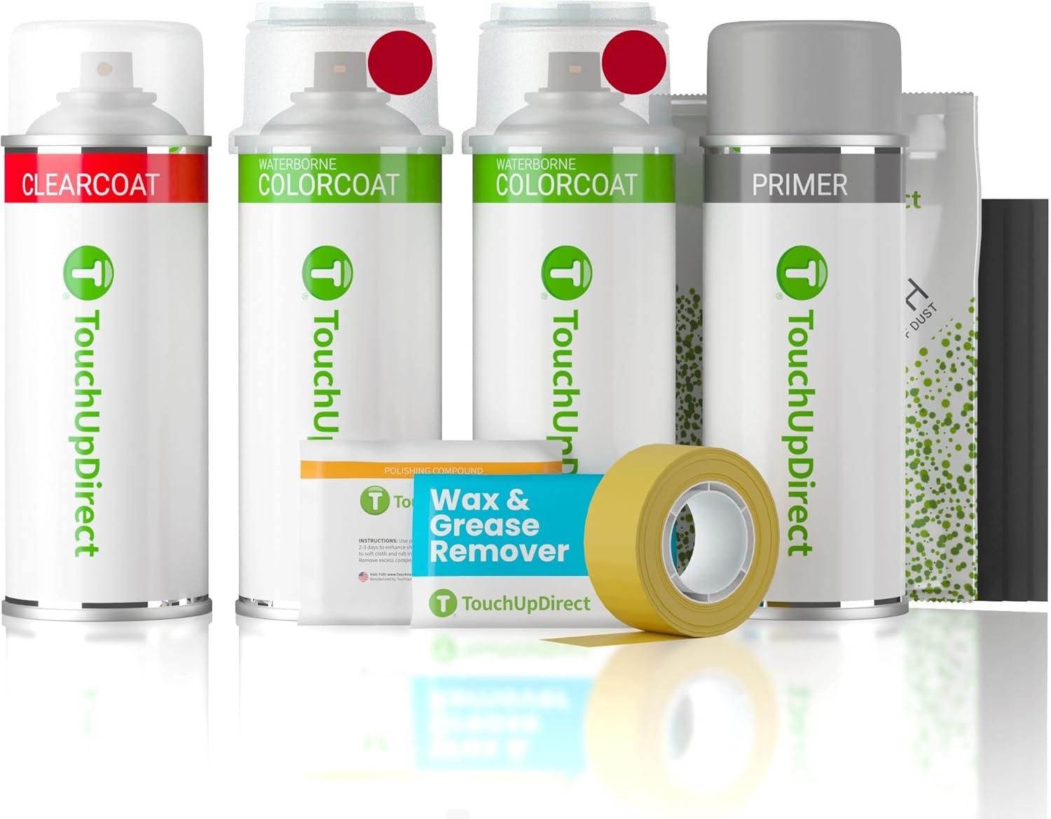 TouchUpDirect 3U9 Finish Line Red Tricoat Compatible with Toyota Exact Match Touch Up Paint Aerosol - Platinum Kit