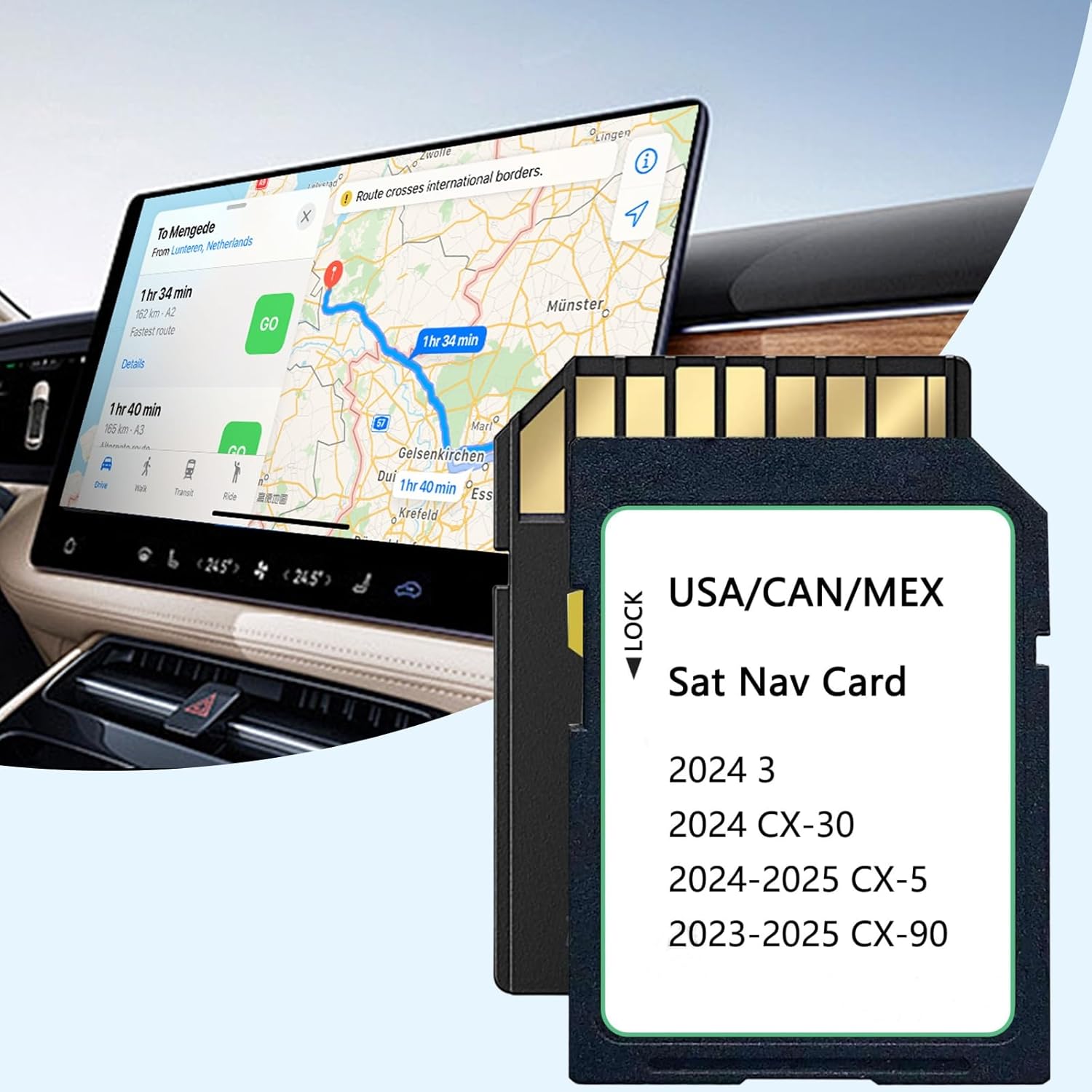 2025 Upgraded KMV6 66 EZ1B Navigation SD Card Map USA/CAN/MEX CX-5(2024-2025), CX-30/Model 3(2024), CX-90(2023-2025), KMV66Z1B Latest Navigation SD Card