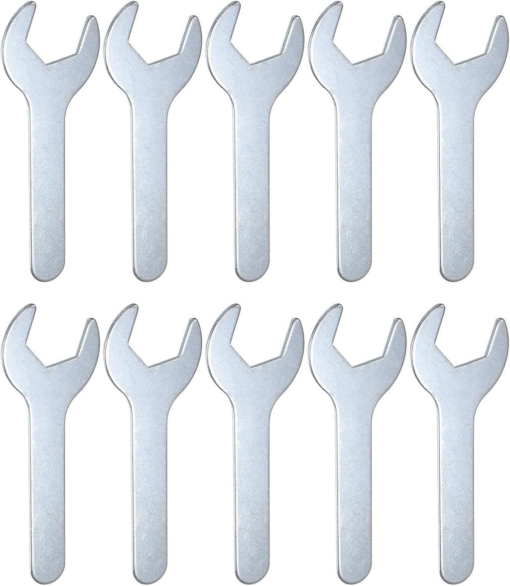 HARFINGTON 10pcs Small Wrench 24x120x2.3mm Metric U-Shaped Single Open Ended Spanner Super Thin Flat Head Galvanizing Wrench for Automotive Repair Furniture Assembly