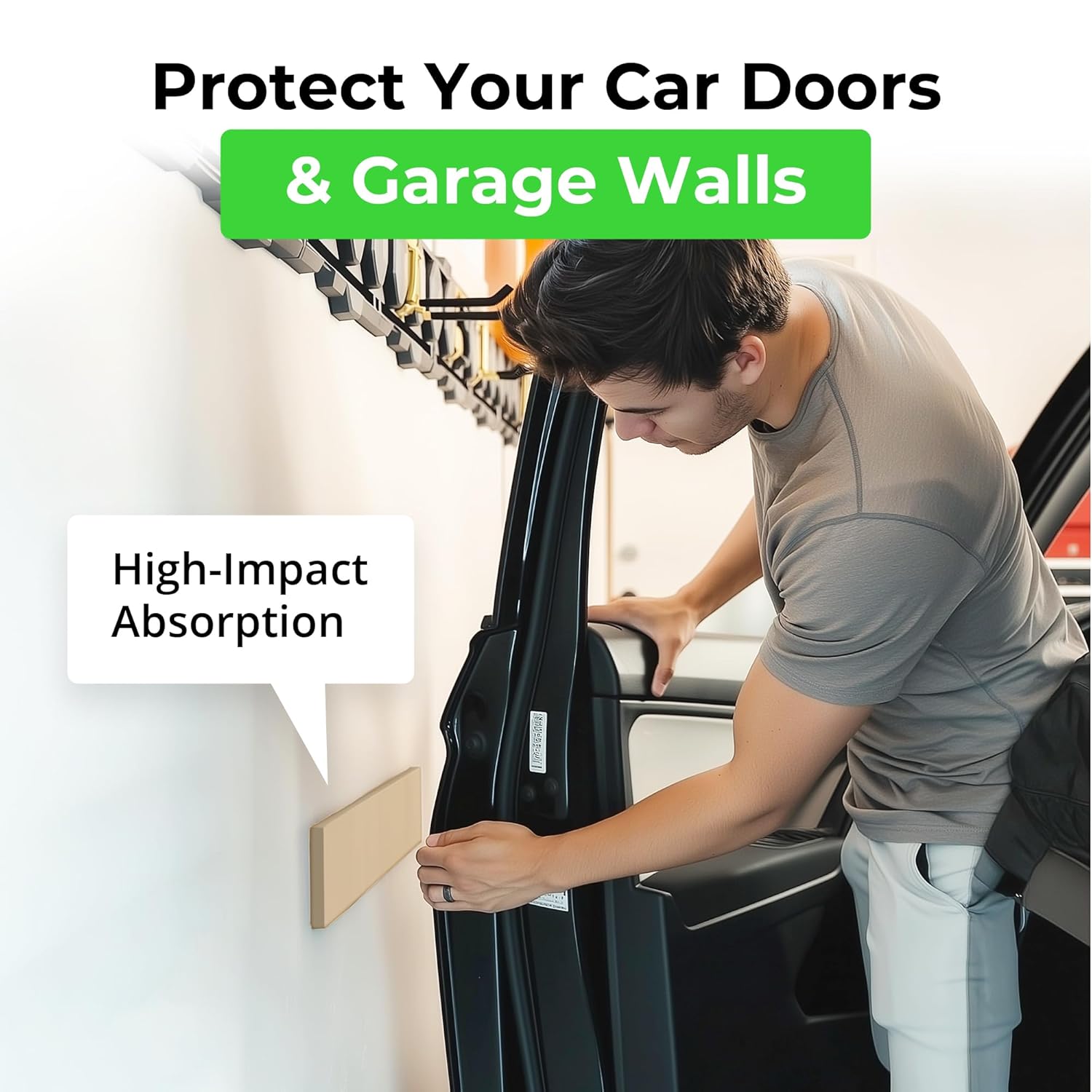 XCEL Foam Rubber Protector Panels – 4 Pack of Versatile Marine Foam Pads – Ideal for Wall Protection, Garage Parking, Car Door & Bumper Padding, Anti Vibration, Insulation, DIY Projects - Cream-Ivory