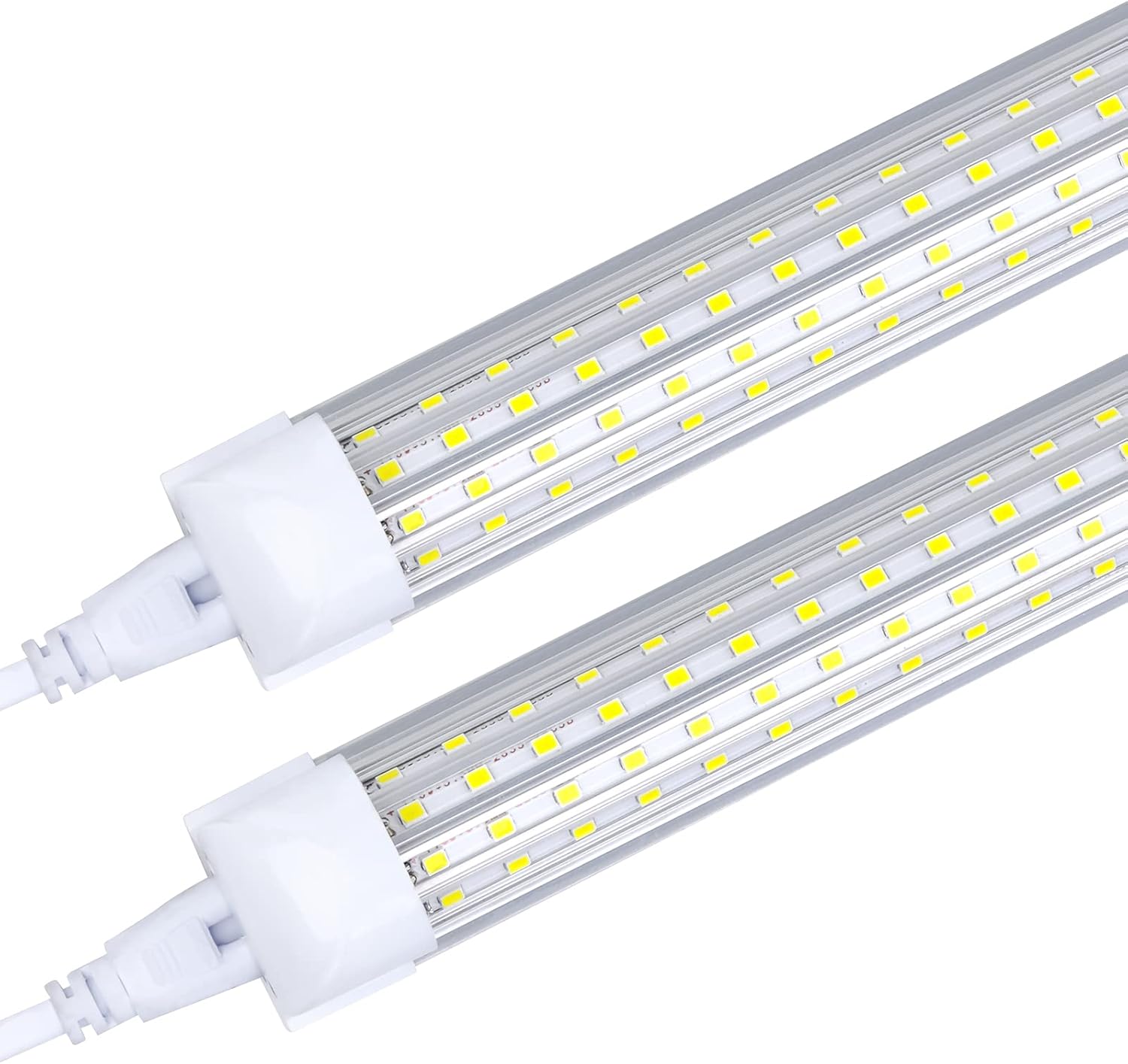 (20-Pack)4FT LED Shop Light Fixture, 72W 6000K Cold White 9500LM Super Bright T8 Integrated LED Tube, 4 Rows Linkable Shop Lights, T8 LED Tube Lights, 4 LED shop lights for garage 4 foot with plug