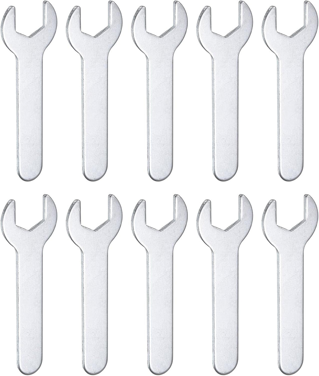 HARFINGTON 10pcs Small Wrench 12x70x2mm Metric U-Shaped Single Open Ended Spanner Super Thin Flat Head Galvanizing Wrench for Automotive Repair Furniture Assembly