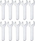 HARFINGTON 10pcs Small Wrench 12x70x2mm Metric U-Shaped Single Open Ended Spanner Super Thin Flat Head Galvanizing Wrench for Automotive Repair Furniture Assembly