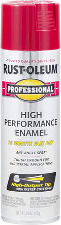 Rust-Oleum 7565838 Professional High Performance Enamel Spray Paint, 15 Oz, Gloss Regal Red