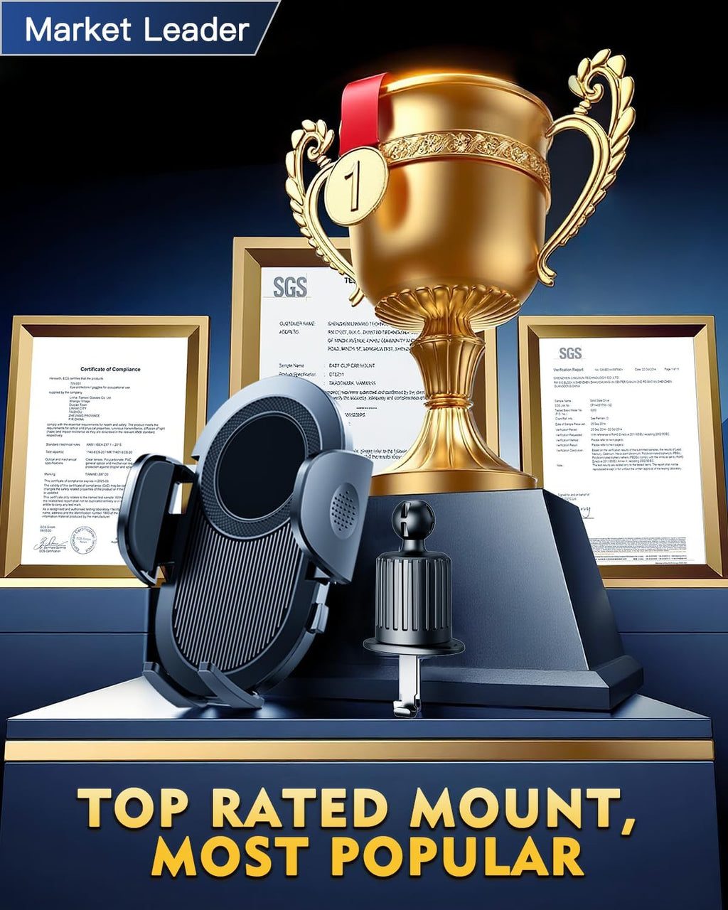 New Upgraded Phone Holders for Your Car Steel-Hook Clip Military-Grade Shockproof, Air Vent Cell Phone Stand Car Mount, Universal Automobile Truck Stand Vent Cradle for iPhone 16 Pro Max 15 14 13 12