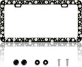 Beautiful Daisy License Plate Frame Daisies License Plate Holder Personalise Stainless Steel Funny Design Compatible with Standard License Plate Holder for USA and Canada 6 X 12 Inch with Screws
