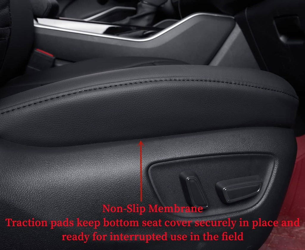 coverdream Camry Seat Covers Custom Fit for 2018-2024 Toyota Camry L LE SE SE Nightshade,Full Coverage Waterproof Leatherette Car Seat Protector (Full Set,Black)
