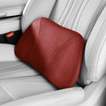 1P Lumbar Support Pillow,15.5x8.7 Memory Foam,Superfiber Suede,Drive car Back Pillows,seat,Office,Rest,Improve Posture(Wine)