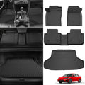 Fit for 2025 2024 2023 2022 Honda Civic Sedan Si Floor Mats & Cargo Liner: All Weather Protection TPE Car Floor Liners with Trunk Mat - 1st & 2nd Row & Cargo Car Mat Full Set Black (Not for Hatchback)