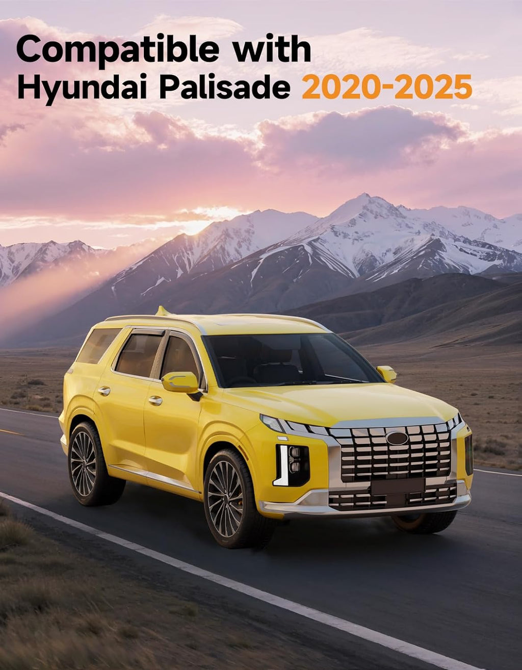 in-Channel Window Rain Guards Fit for Hyundai Palisade 2020 2021 2022 2023 2024 2025 Extra Durable Window Deflectors Vent Visors Shades Car Accessories Visors Rain Guards -4 pcs