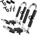FORWODE Kayak Roof Rack, 2 in 1 Aluminum 1 Pair J-Bar Roof Rack, Folding Adjustable Rack, Weight 80 LBS Heavy Duty Kayak Roof Carrier 1 Kayak, Canoe, SUV, Surfboard on SUV, Car and Truck Crossbar