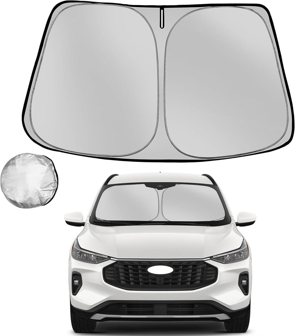 Windshield Sun Shade for 2020-2025 Ford Escape Foldable Sun Sunshade for Car Front Window Blocks UV Rays and Heat Automotive Interior Protector Custom Fit Accessories