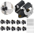 3-H 10 Pack Mop and Broom Holder Big Size Hanging 1 KG Extra, Broom Holder Wall Mount for Hanging and Organizing Shove Rake Yard Tools in Garage Garden Shed Laundry Kitchen up to 1.45 Inch (black)