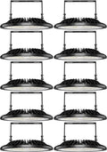 Viugreum High Bay LED Shop Lights, 200W UFO LED High Bay Light 20,000LM 120V LED High Bay Lights 5000K Daylight, Alternative to 900W MH/HPS for Garage Workshop Barn Factory Warehouse - 10 Pack