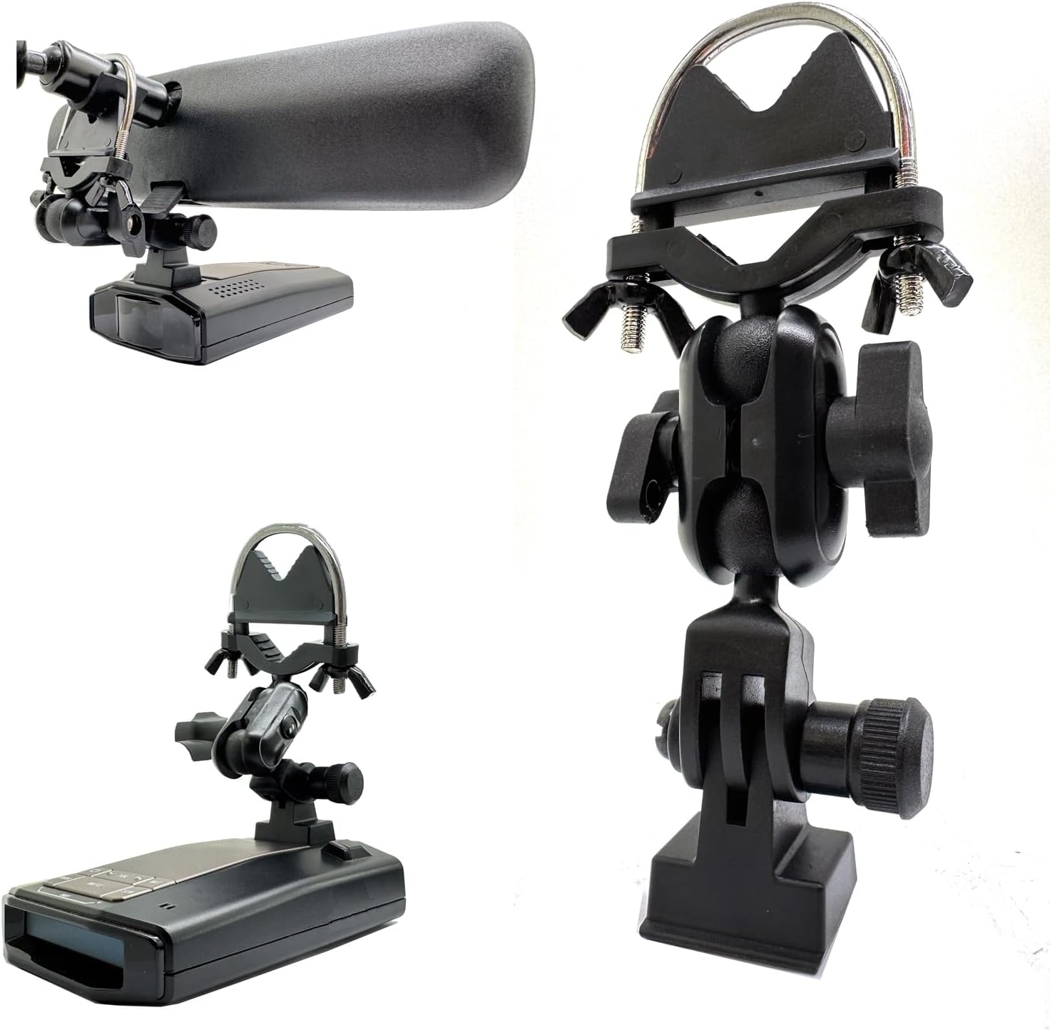 Heavy Duty U-Bolt Rearview Mirror Stem Mount Holder Compatible with M1 M2 Dash Camera for Escort Max360c Max 3 4 MKII MAXCAM X IXc Cobra DualPro GT 360 RAD 700i Radar Detector (EZ Mag-net Connection)