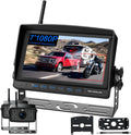 RV Backup Camera, 7'' 1080P Vehicle Backup Cameras with AI Detection, Waterproof Wireless Backup Camera with DVR Recording & Night Vision for Car, Van, SUV, Truck, Trailer