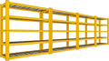 REIBII 72''H Garage Shelving 3010 LBS Storage Shelves Adjustable Metal Shelving 5 Tier Metal Shelves for Storage Industrial Shelf for Pantry Kitchen Basement 72" HX35.5 WX16 D, 4 Pack