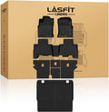 LASFIT Floor Mats&Trunk Mat for Toyota 4Runner 2013-2024 (Only for 5 Seats) All Weather TPE Mats Custom Fit Floor Liner for Toyota 4 Runner 1st & 2nd Row Full Set Car Mats and Cargo Liner, Black