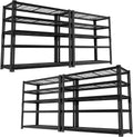 ROOMTEC Garage Shelving, 4 PCS 3300 LBS Capacity Sorage Shelves Heavy Duty, 5 Tier Adjustable Metal Organizer Wire Rack, 60" L x 24" W x 78" H Utility Shelf Unit for Kitchen Pantry