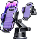 [Pro Version] VANMASS Universal Car Phone Mount [Super Suction Cup] Dashboard Phone Holder, Handsfree Windshield Dash Vent Phone Holder Car, Compatible for iPhone 16 15 14 13 Samsung LG & Truck,Purple