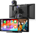 CARPURIDE W125S 11.26 Inch HD Wireless Carplay & Android Auto Screen, 4K +1080P+1080P Dash Camera for Cars with 64GB Card, with Loop Recording, Bluetooth, Voice Control, GPS, FM, Super Link