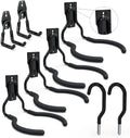 3-H Weed Eater Hanger 4 Pack,2 Garden Hose Holder,2 Screw in Hooks,Utility Weedeater Rack,Tool Hangers for Organizing and Hanging Weed Wacker,Leaf Blower,String Trimmer in Garden