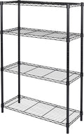Homeiju 4 Tier Shelving Unit,Heavy-Duty Height Adjustable Storage Rack 1300 LBS Capacity with Adjustable Feet ,Metal Storage Shelves Wire Shelf for Kitchen Garage Laundry ,13.77"D x 35.43"W x 54.33"H