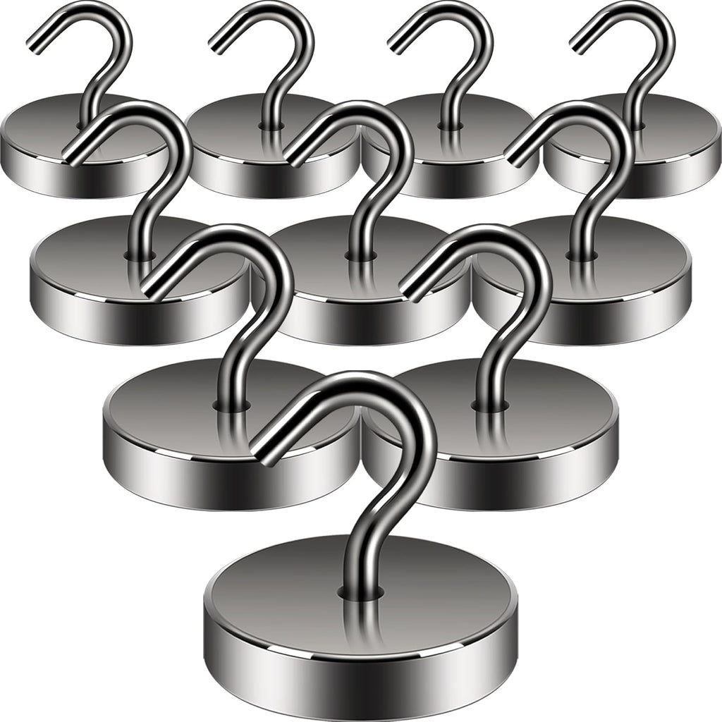 Neosmuk Magnetic Hooks, Cruise Ship Essentials, 100lb+ Heavy Duty Magnetic Hooks for Cruise Cabins, Refrigerator, Grill, Hanging, and Travel | Extra Strong Must-Haves Magnet Hook,Gunmetal Color.