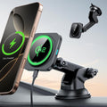 ESR for Qi2 15W MagSafe Car Mount Charger, Qi2-Certified MagSafe Car Charger, Dashboard/Windshield Magnetic Wireless Car Charging, Car Phone Mount for iPhone 16/15/14/13/12, S25, Fast Charging, Black