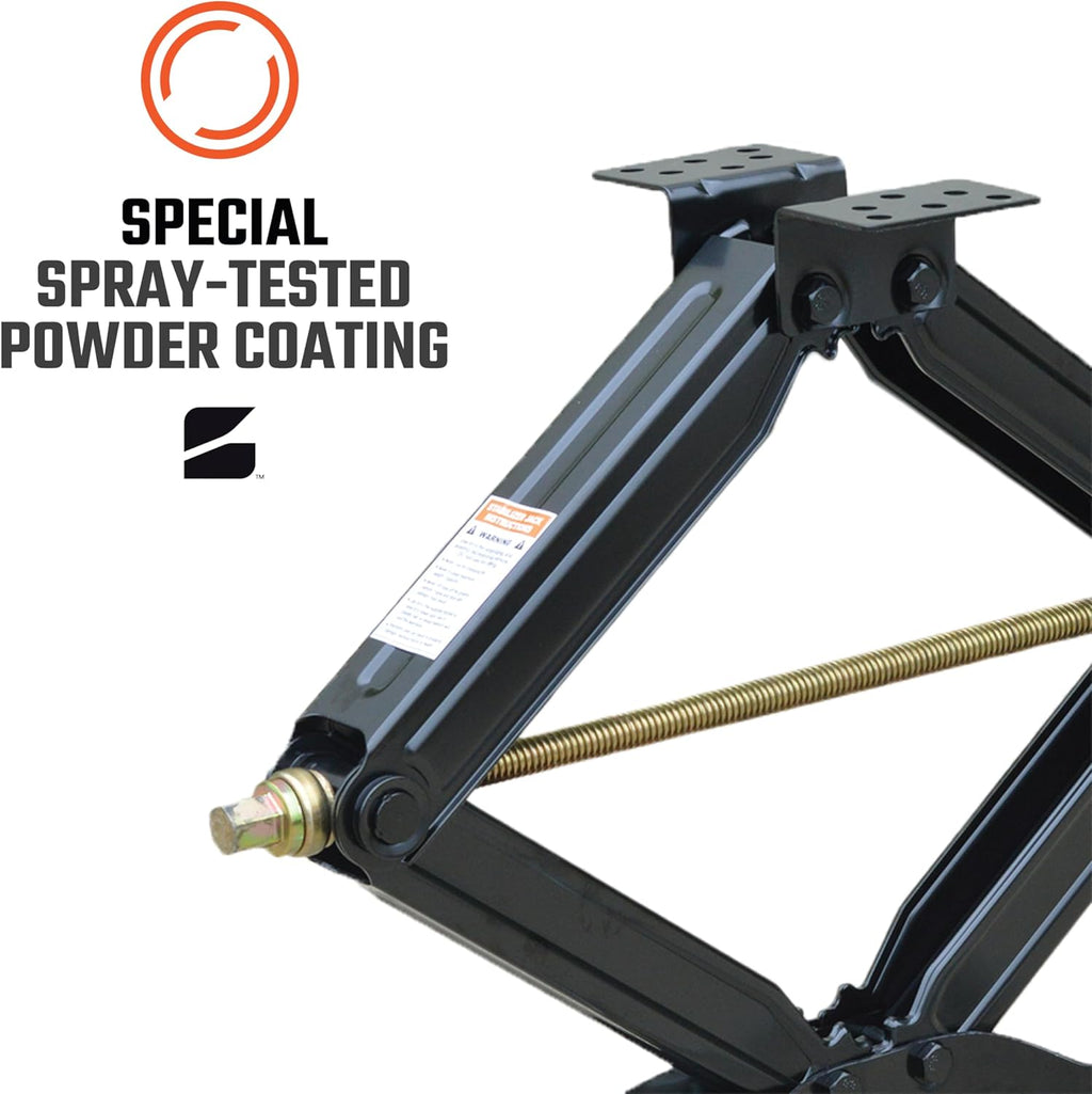 Bastion Distribution Two New 24" Scissor Jacks with Crank Handle | 5000 lbs Capacity | 4-24” Height | Spray-Tested Powder Coated | BJ-5000MSJ24