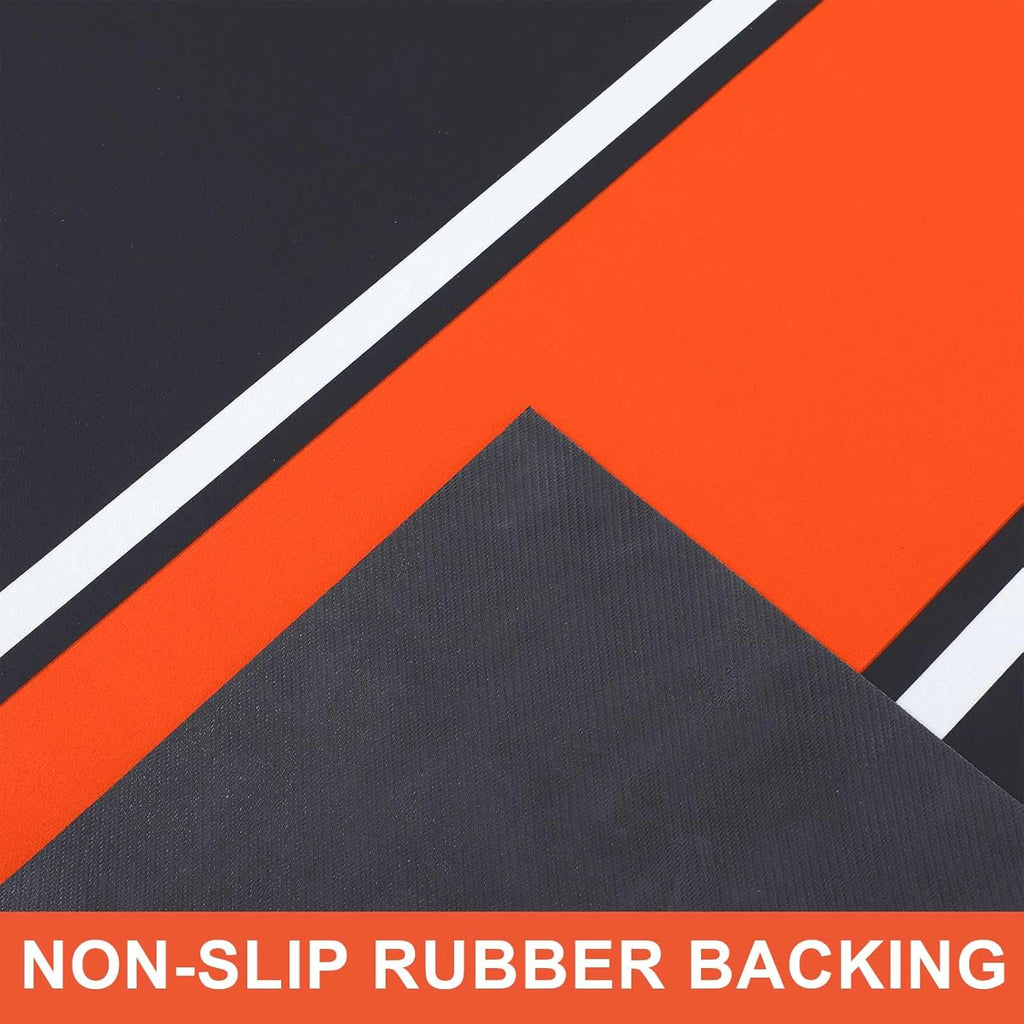 78 x 31 Inch Motorcycle Mat Garage Floor Rug Washable Parking Mats for Garage Floors Non Slip Oil Absorbent Pad Rubber Backing Layer Protects Floor from Spills Drips Stains (Cycle Style)