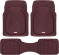 BDK Red All Weather Heavy Duty Car Floor Mats Interior Liners for Auto Van Truck SUV, Heavy Duty All Weather Protection, Fits Front & Rear