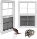 NeatiEase Upgraded Shed Windows 2 Pack, 18" x 23" Windows with Tempered Glass and Stainless Steel Screen for Shed, Chicken Coop, Playhouse, Household, Garage(White)