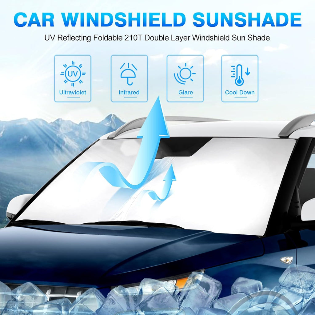 KUST Windshield Sun Shade for 2020-2024 2025 Hyundai Venue Accessories Custom Fit Sunshade Sun Visor Protector Foldable Blocks UV Rays Keep Your Car Cooler