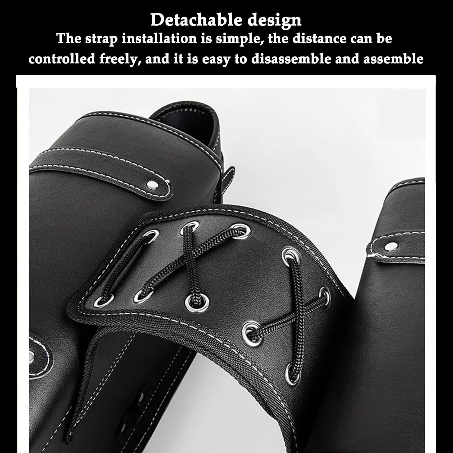 Motorcycle Saddlebags, Scooter Powersports Faux Leather Saddle Bags Motorcycles, Softail Universal Throw Over Sportster Saddlebags 10.24x4.72x8.66 inches