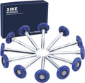 XiKe 12 Pack Blue 2" Nylon Garage Door Roller 4" Stem, Quiet/Durable and High Load, Use 6200-2RS Double Seals Precision Bearings.